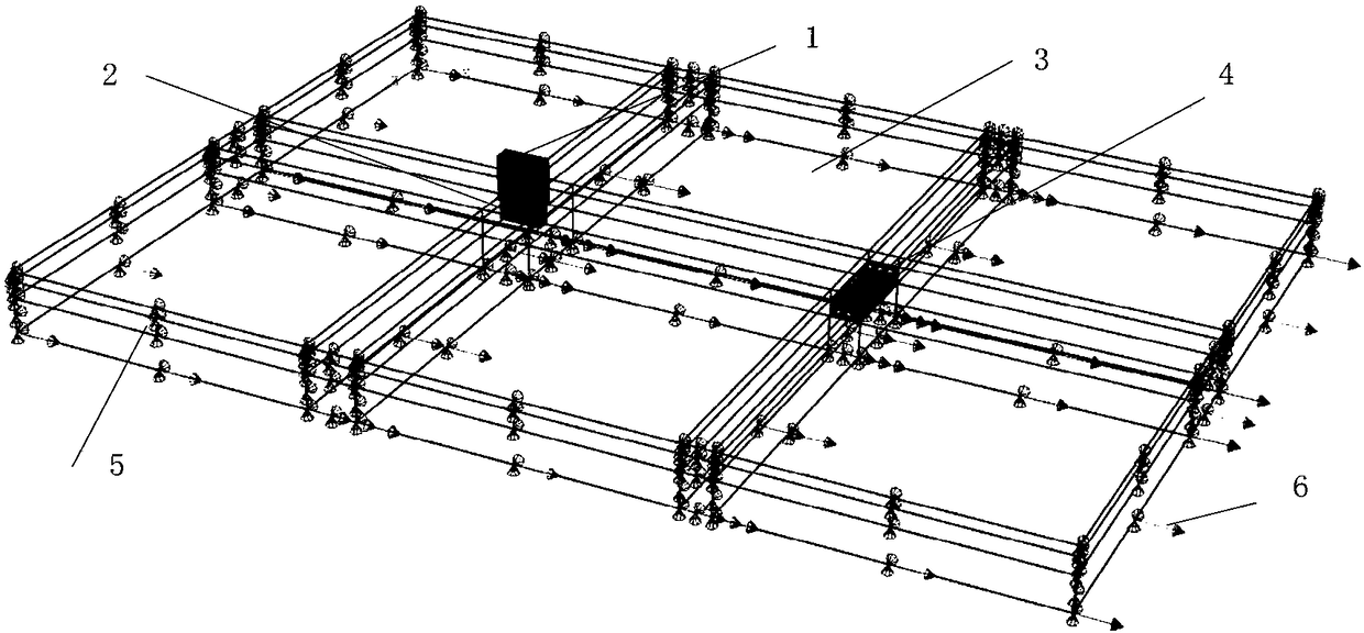 Three-dimensional parameterization numerical modeling analysis method and system of structure-soil-structure system