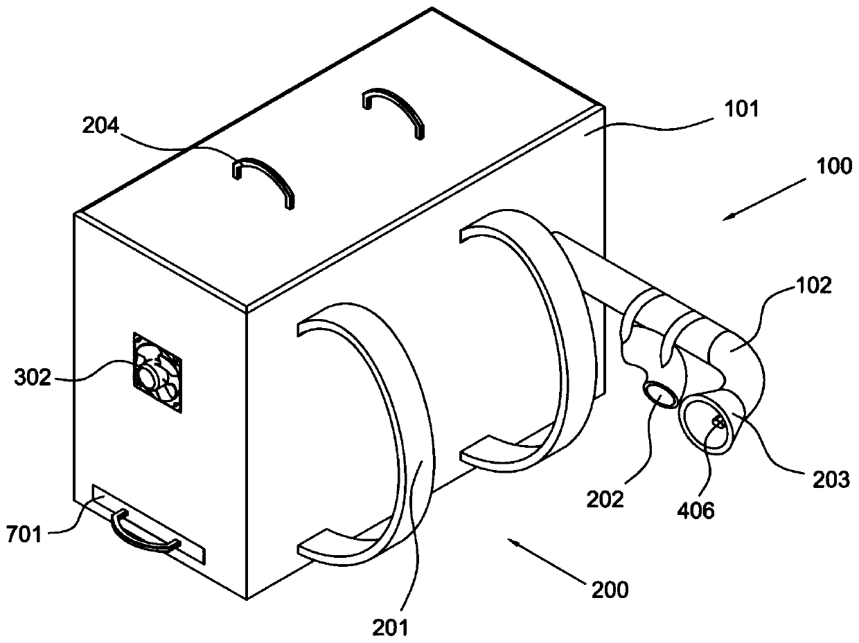 Portable welding fume collecting and processing device