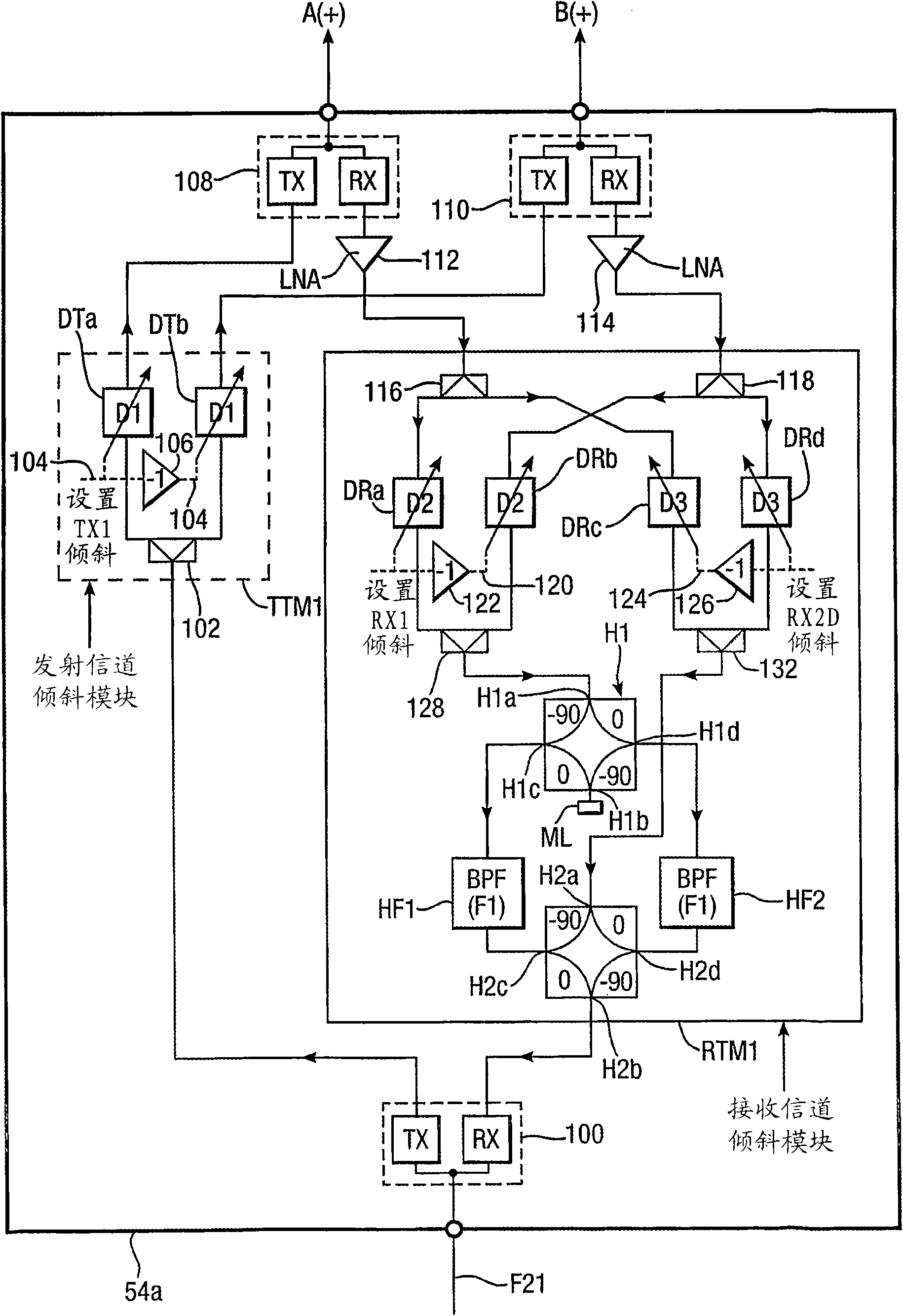 Electrically tilted antenna system with polarisation diversity