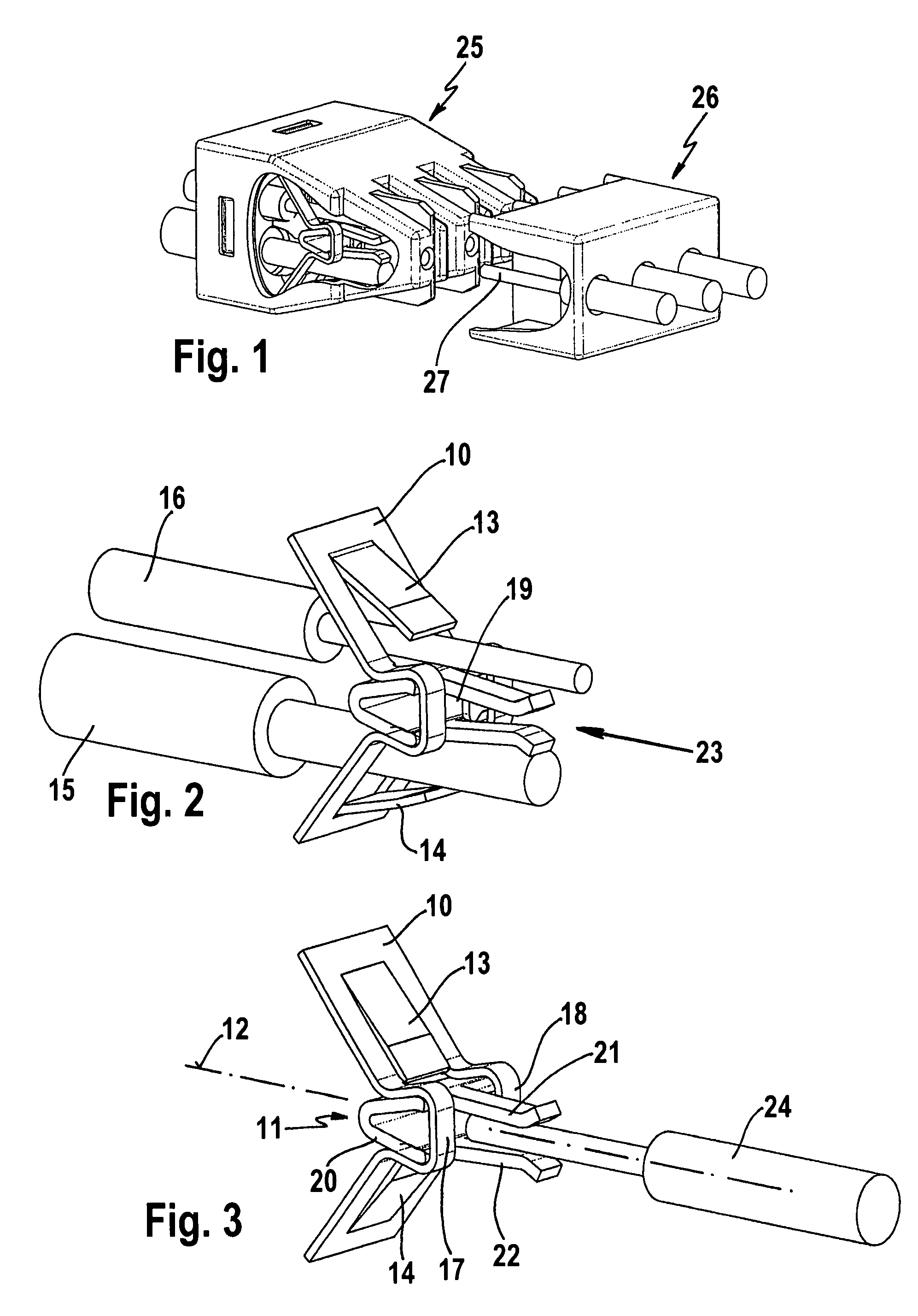 Electrical clamp connector and connecting terminal