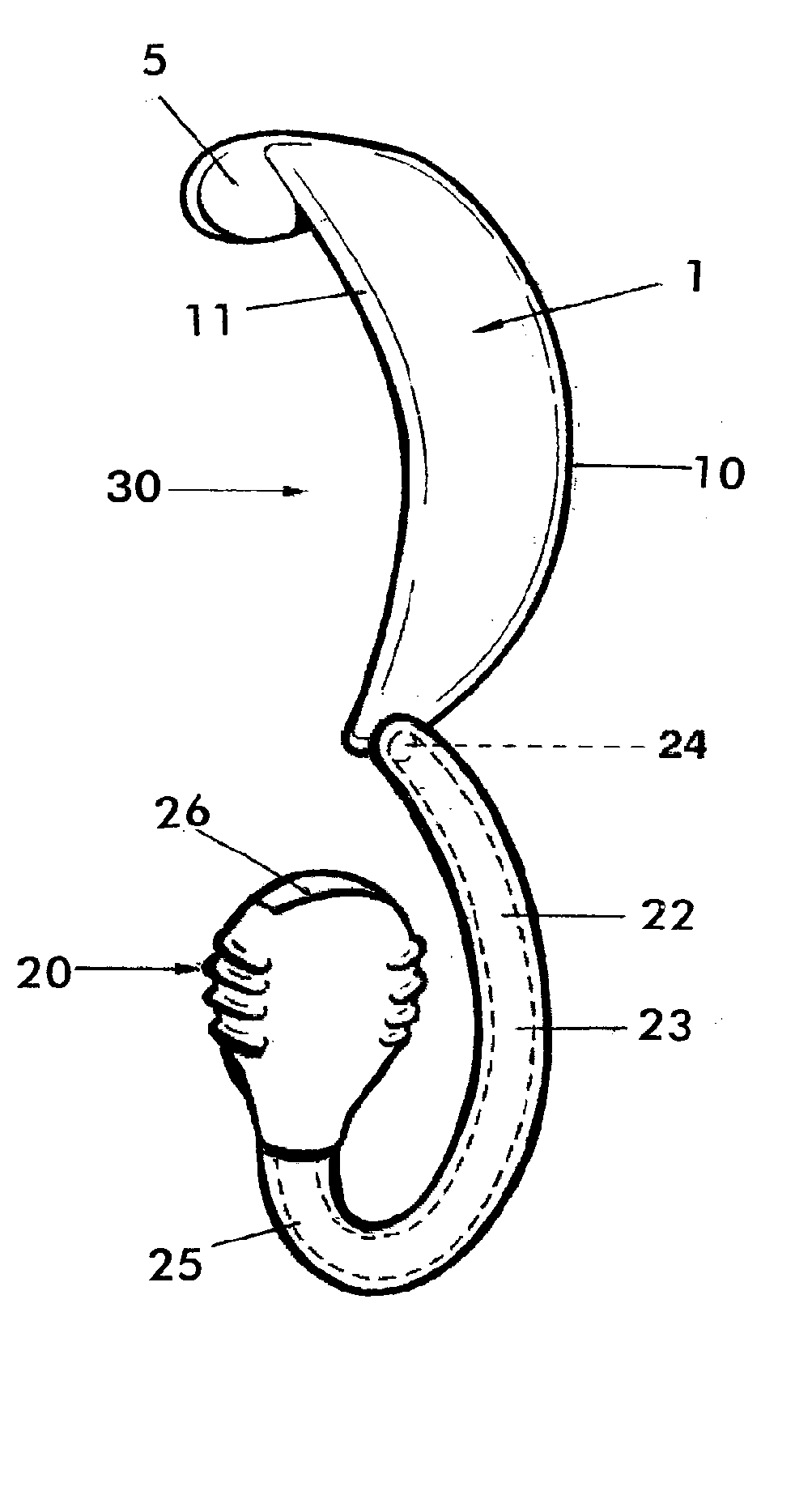 External ear insert for hearing comprehension enhancement