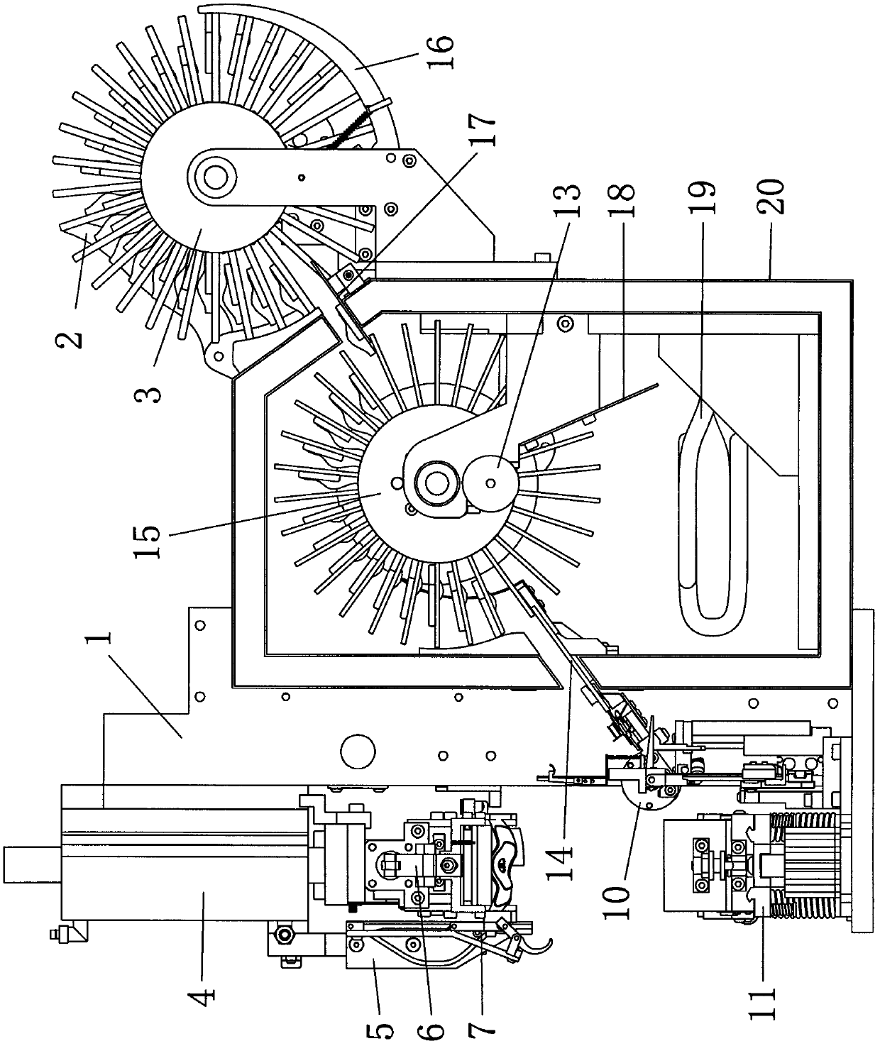 Fully-automatic glasses looping machine structure