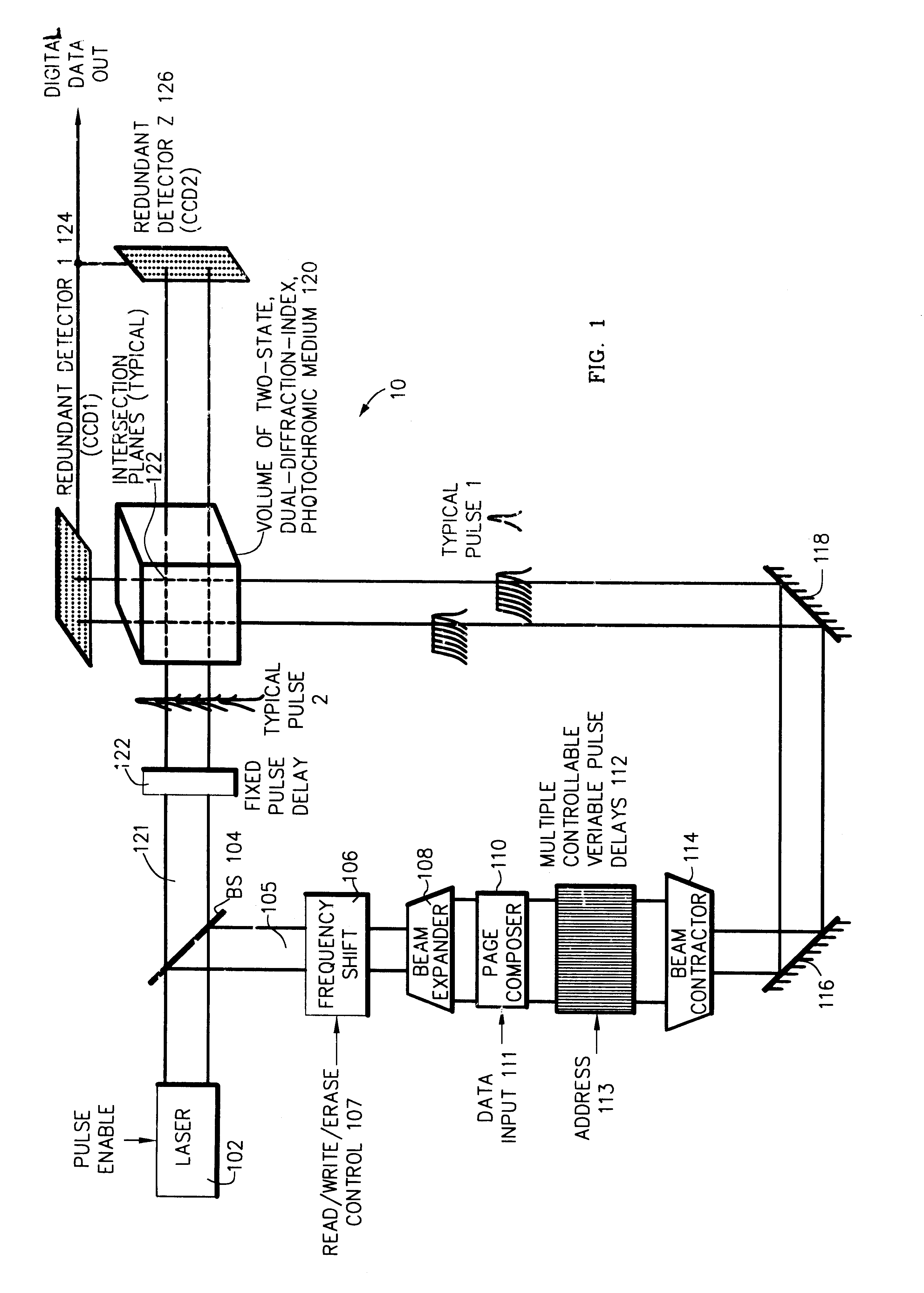 Two-photon four-dimensional optical memory