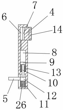 Electric power construction hanging ladder fixing structure and electric power construction hanging ladder