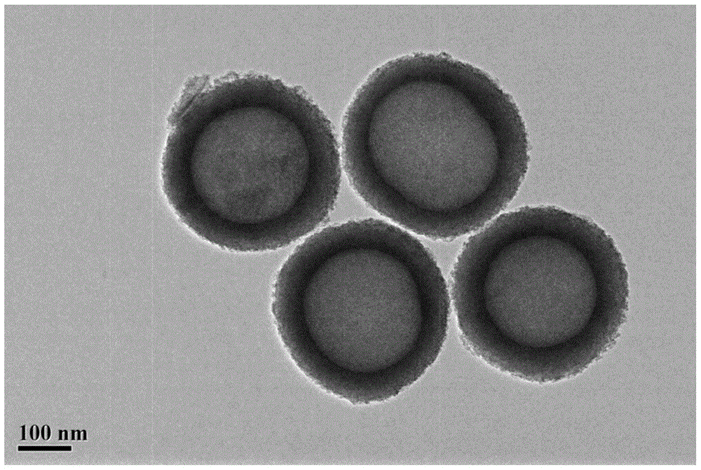 A hollow zirconia nanomaterial with the functions of tumor microwave hyperthermia and CT imaging and its preparation method and application