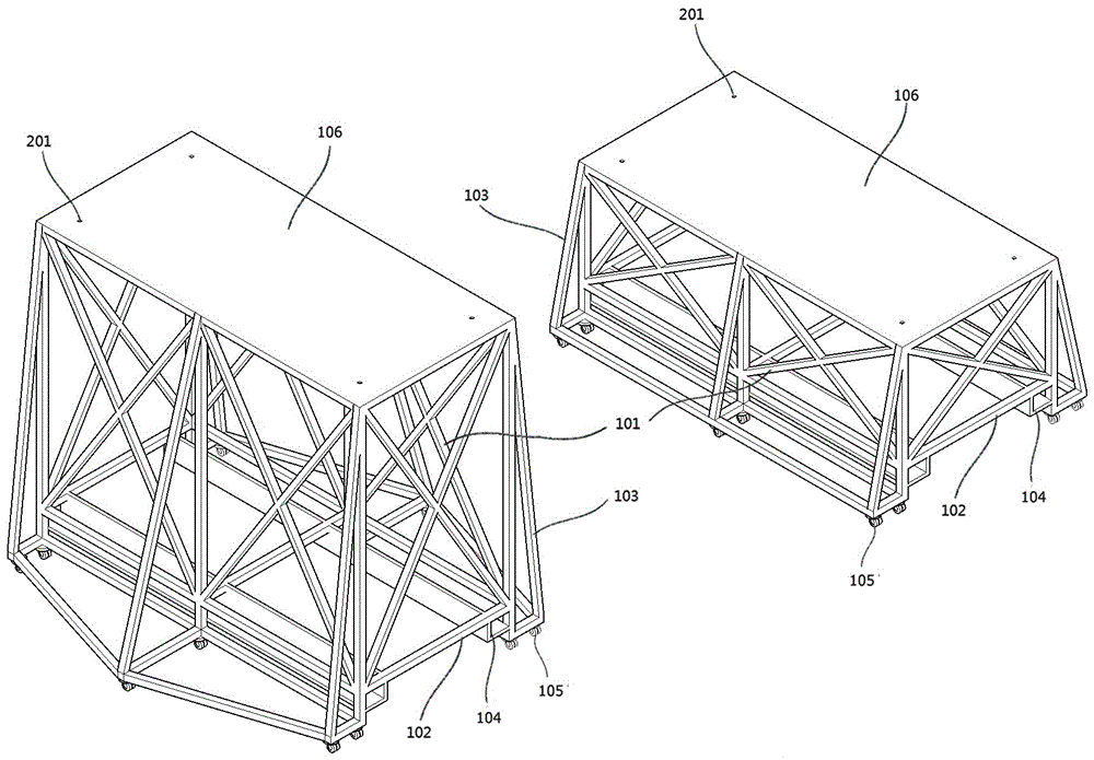 Simple multi-layer vehicle storage carrying equipment based on comb-like transfer robot