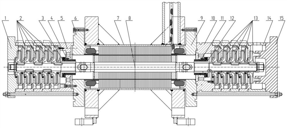 Multi-stage shielding electric pump comprising inner circulating hole