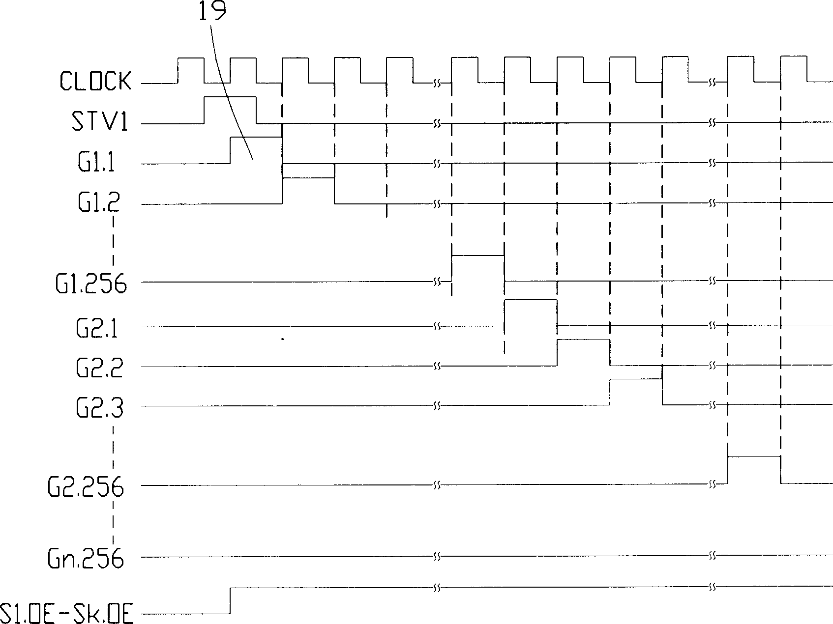 LCD faceplate of active matrix, and driving method