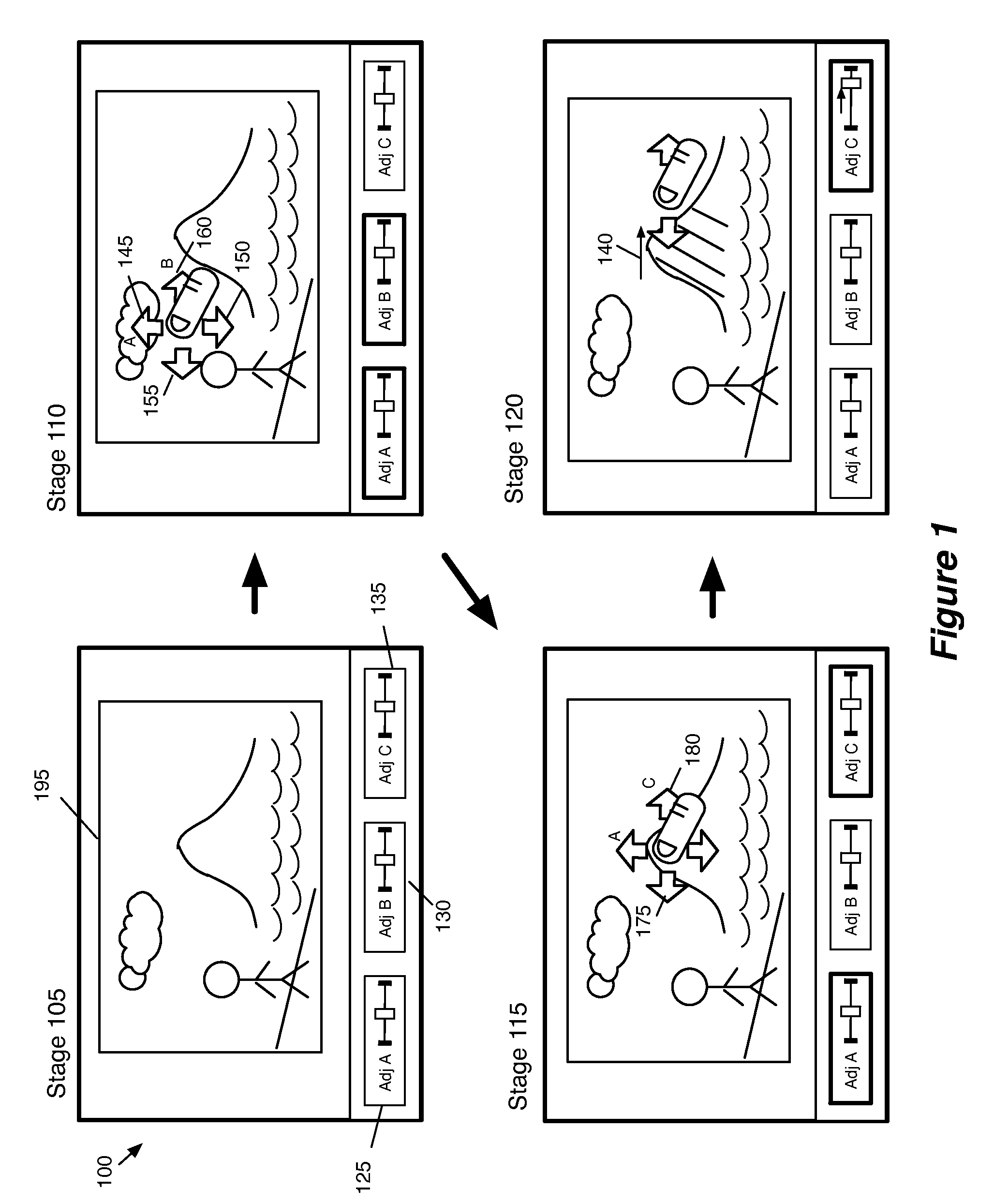 Color adjustors for color segments