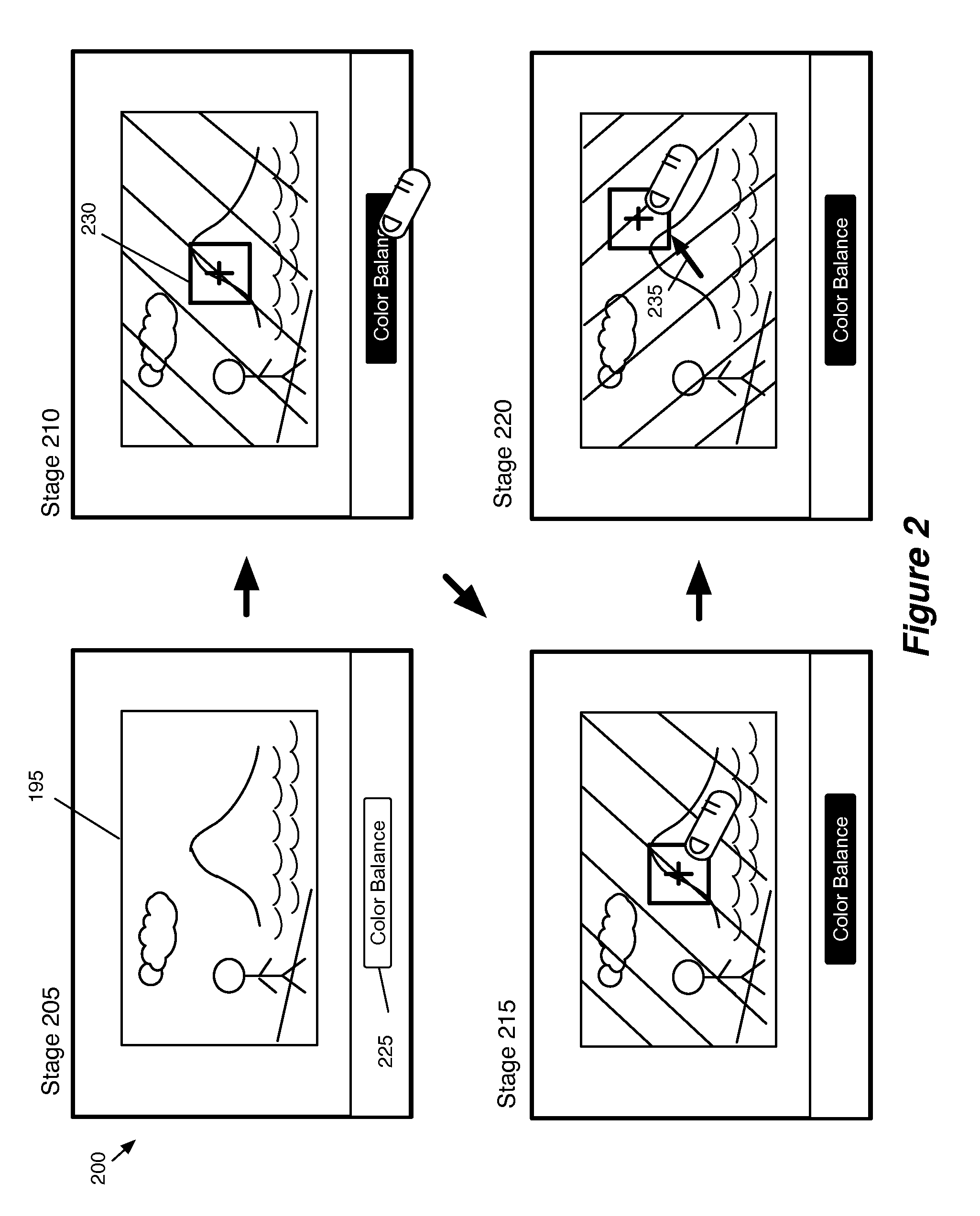 Color adjustors for color segments