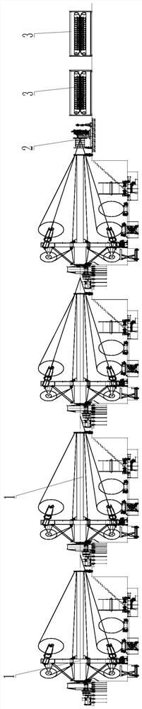 Working method of horizontal cabling production line