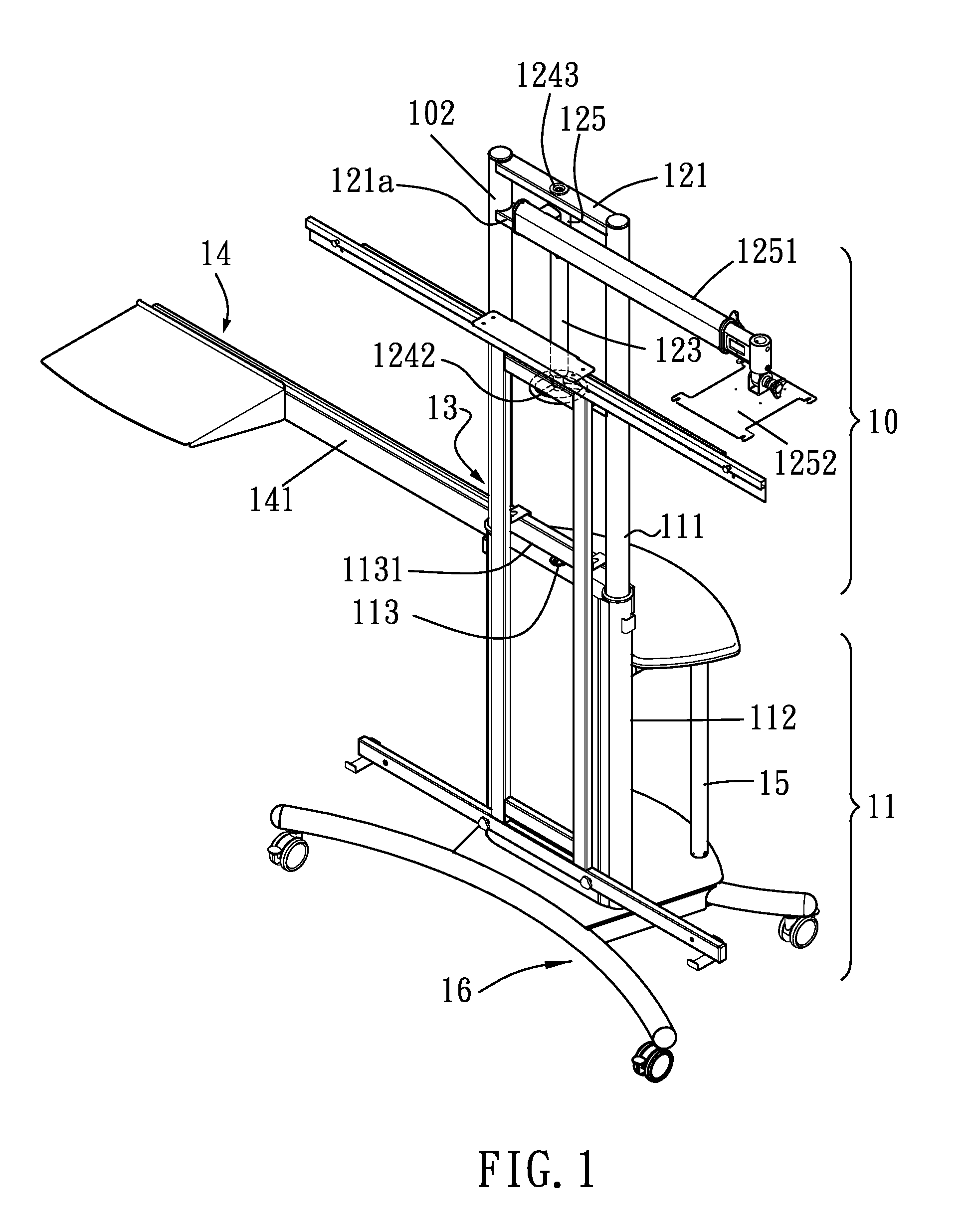 Multi-functional rack for a whiteboard