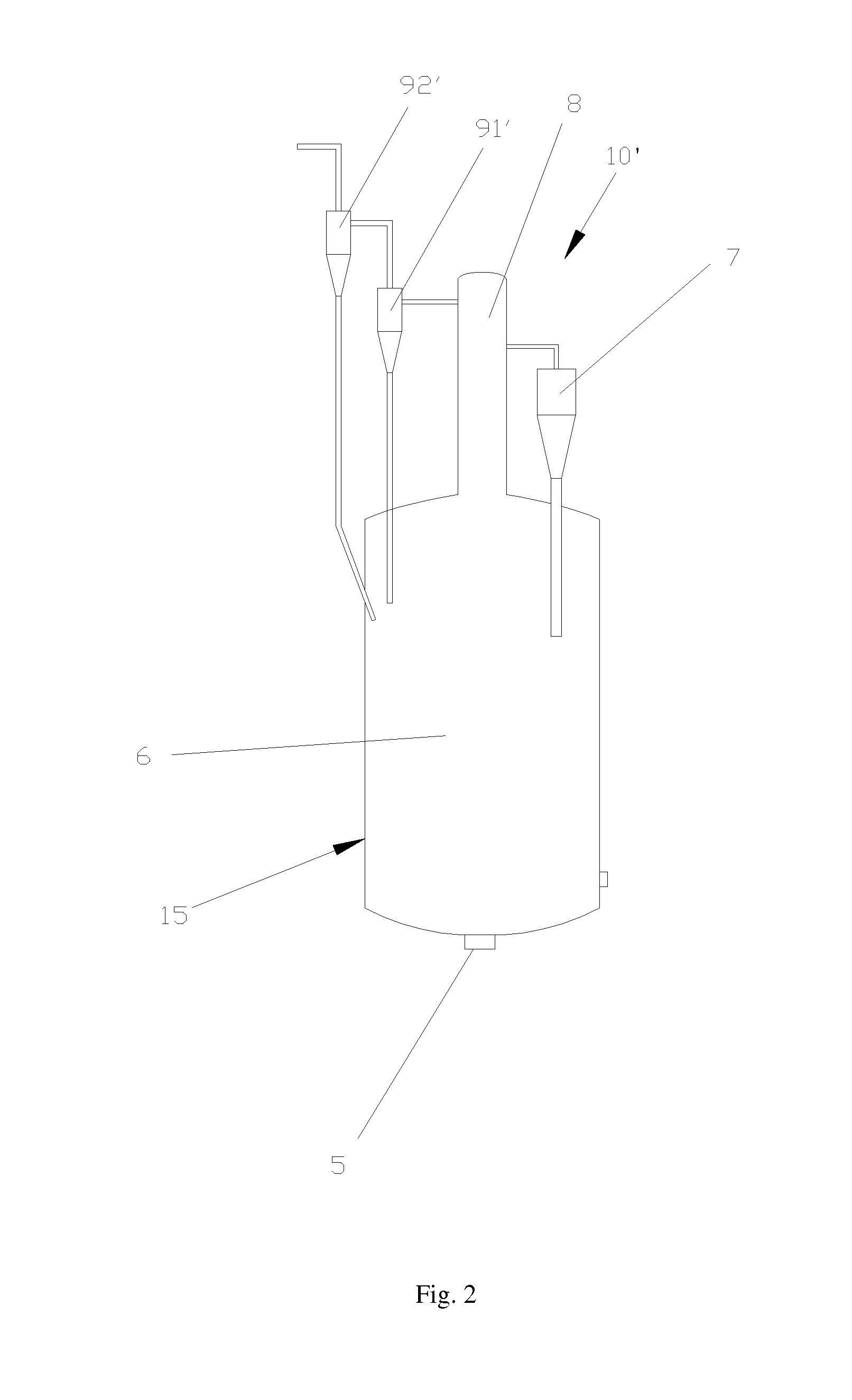 Separation device for use in fluidized bed reactor, reaction regeneration apparatus and process for preparing olefins, and process for preparing aromatic hydrocarbons