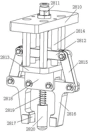 Bearing feeding mechanism for bearing and gear shaft assembling machine of lawn mower head