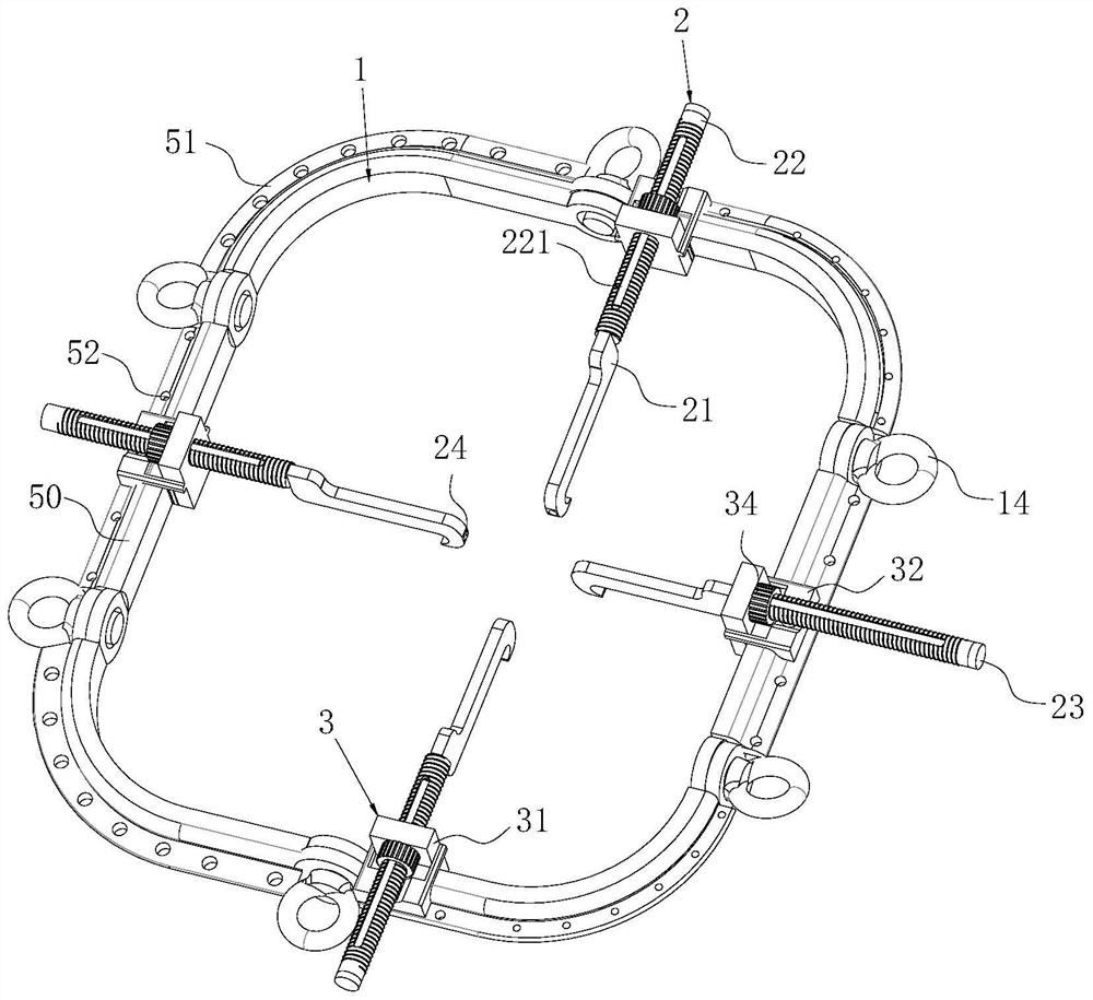 Retractor structure for neurosurgery department