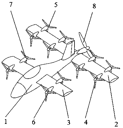 A vertical take-off and landing fixed-wing aircraft with a canard configuration