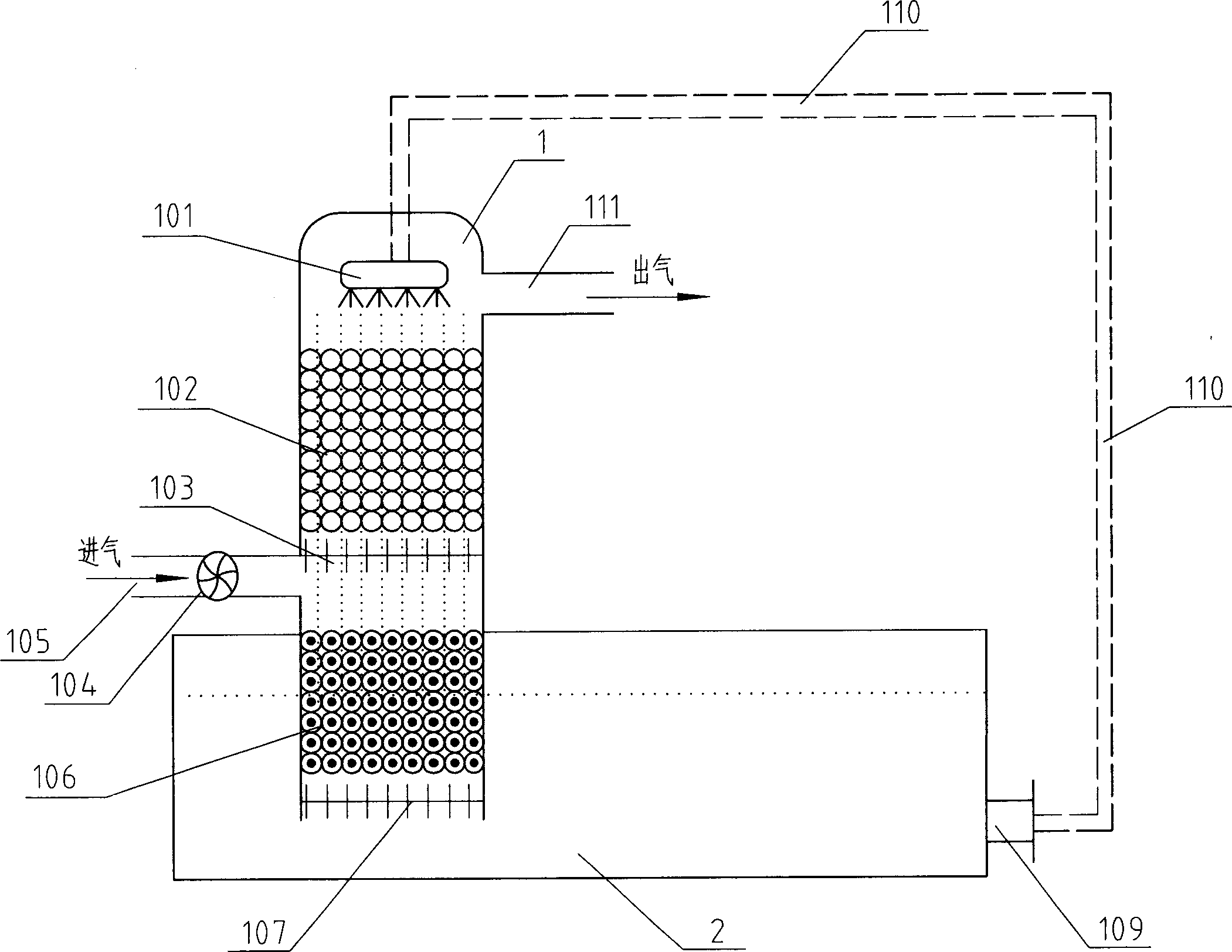 Chlorine leakage absorption device and method