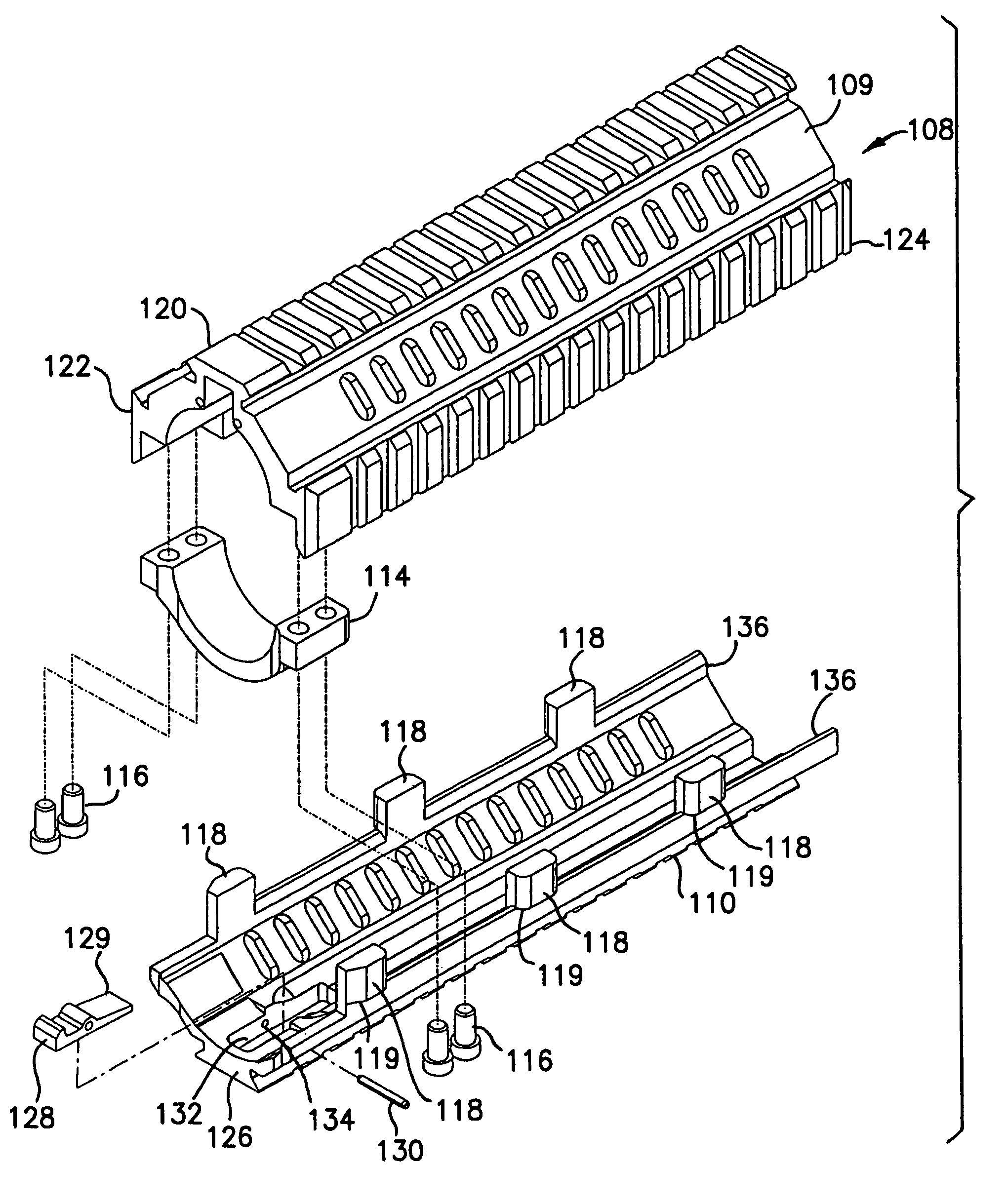 Automatic or semi-automatic rifle