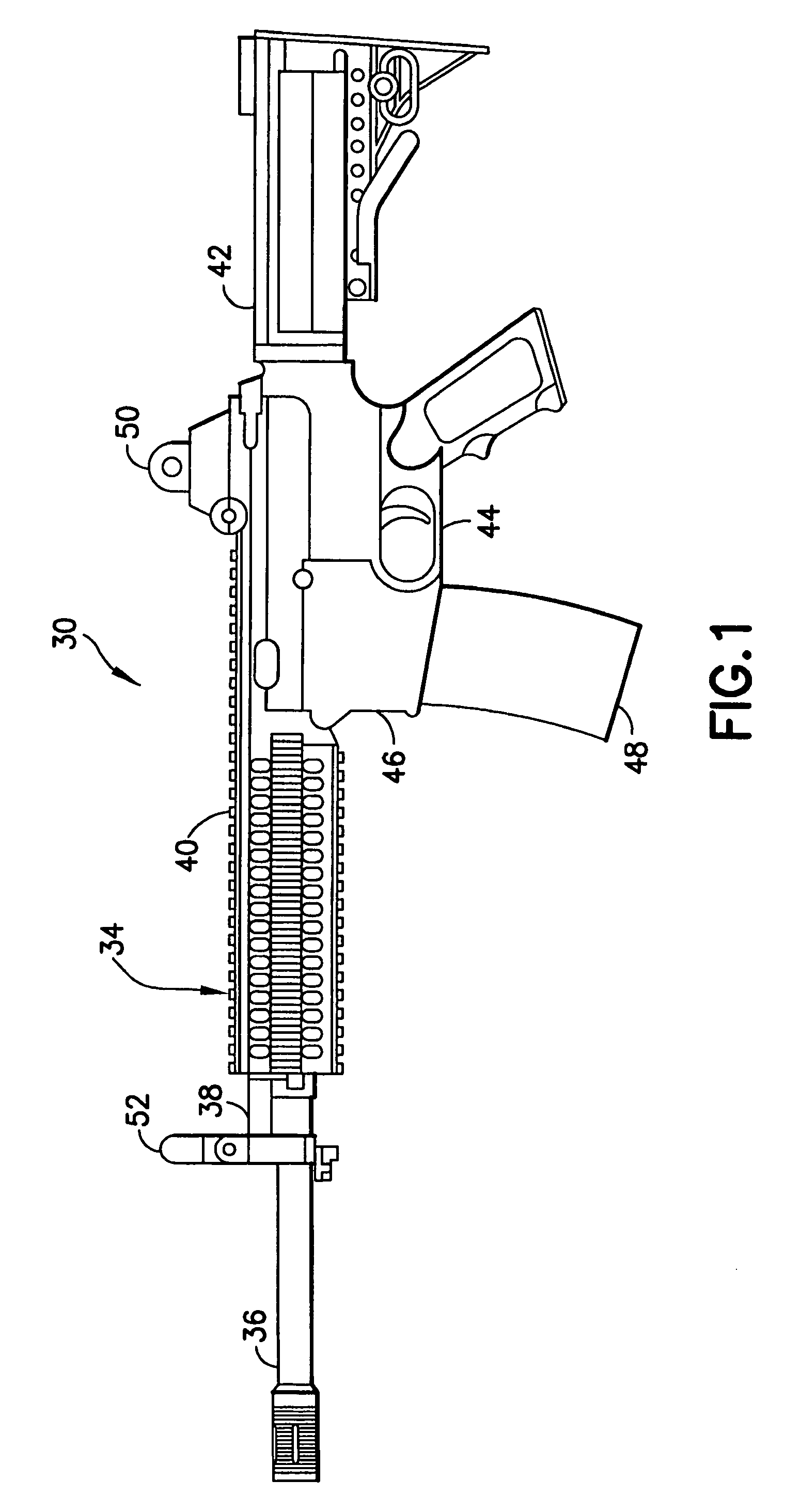 Automatic or semi-automatic rifle