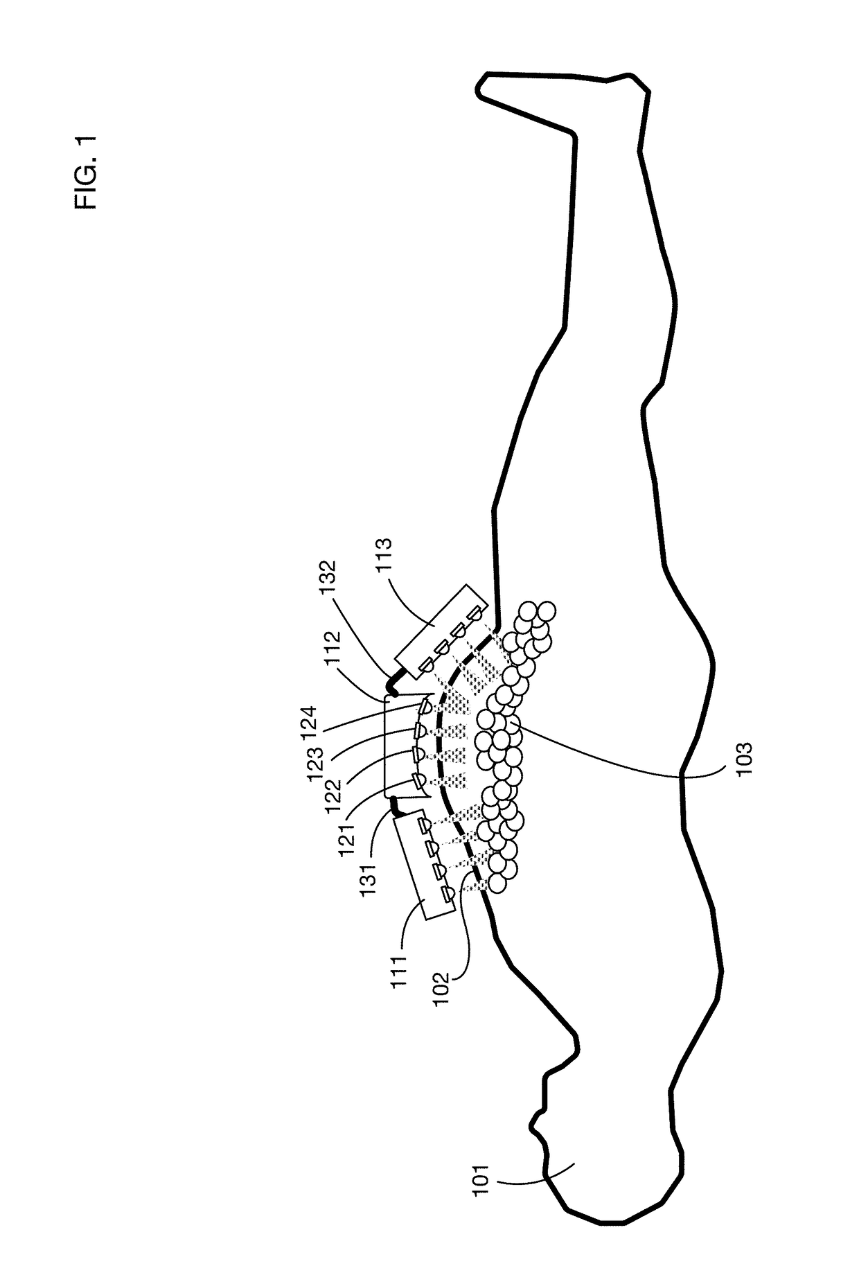 LED matrix for subcutaneous fat reduction with an efficient cooling surface