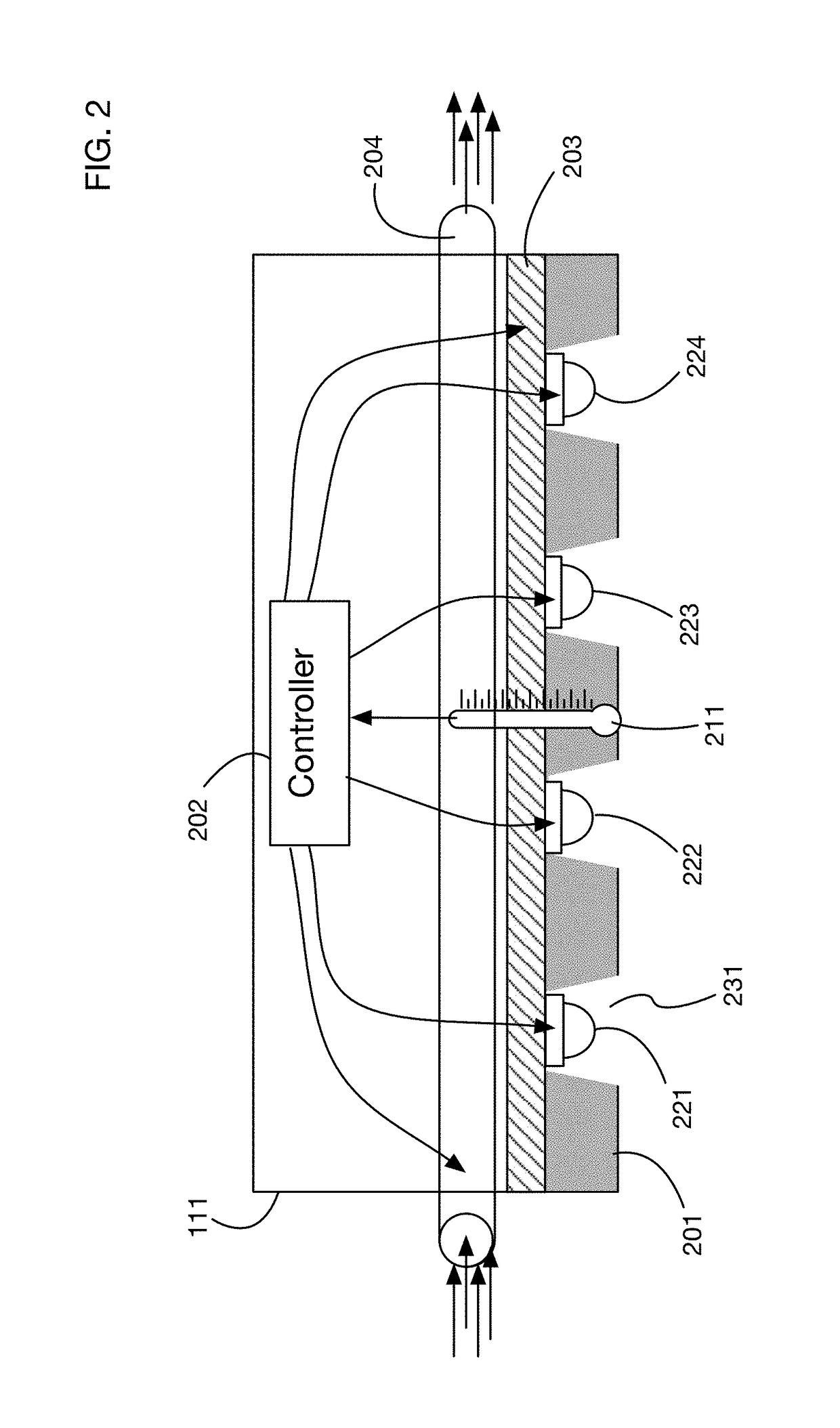 LED matrix for subcutaneous fat reduction with an efficient cooling surface