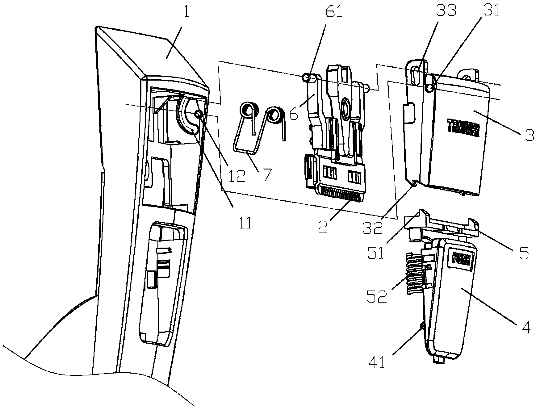 Hidden sideburn cutter mechanism of shaver