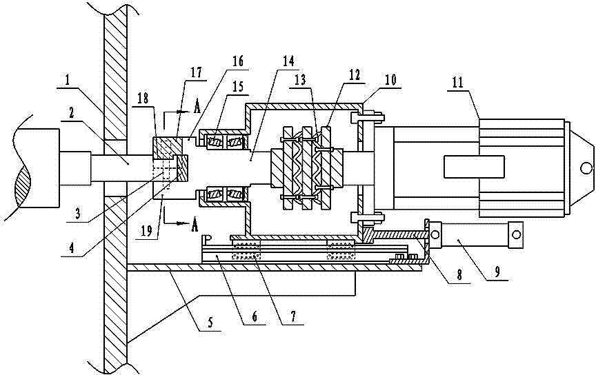 Forme roller gap-free transmission connection device