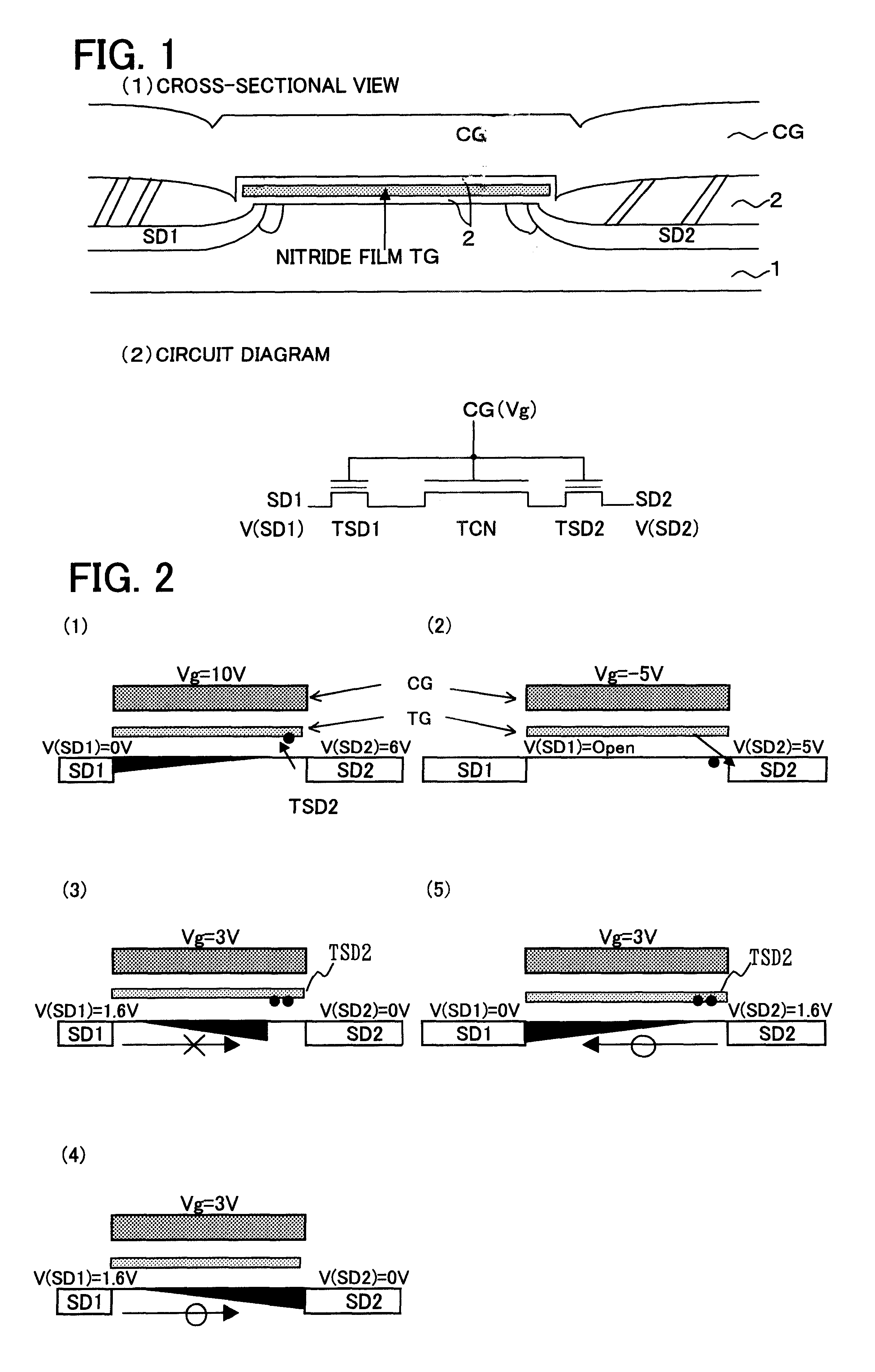 Nonvolatile memory circuit for recording multiple bit information