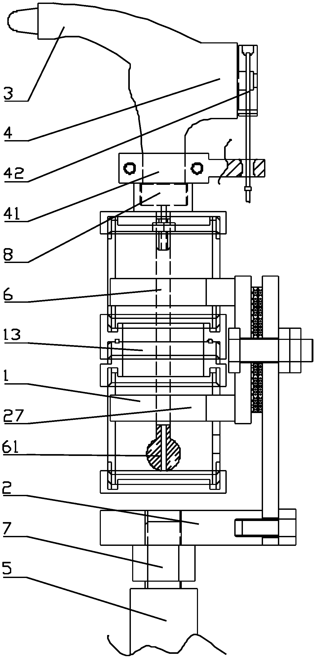 Manual control type power transformation equipment high-voltage equipotential oil distribution gun with free suction pipe