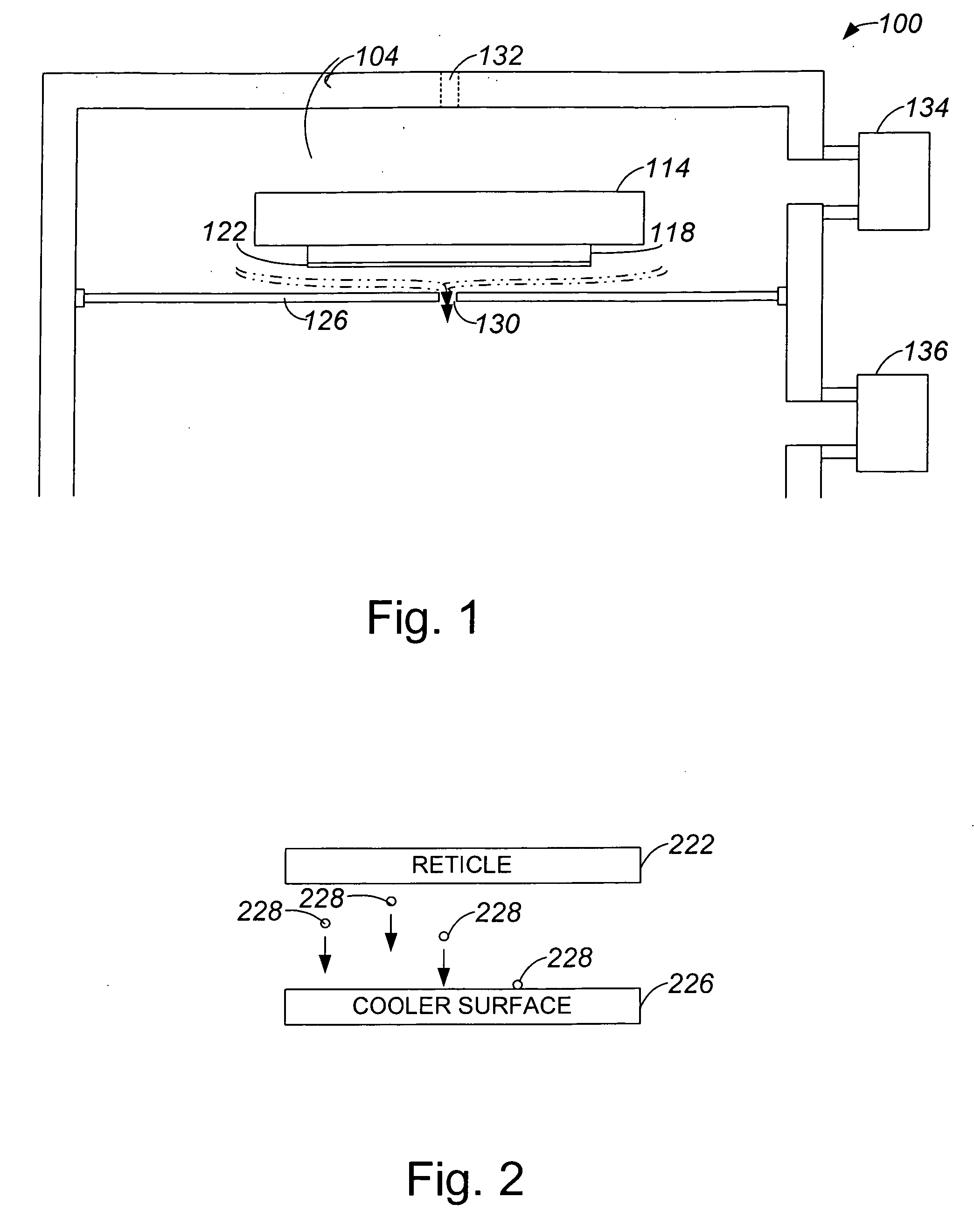 Extreme ultraviolet reticle protection using gas flow thermophoresis