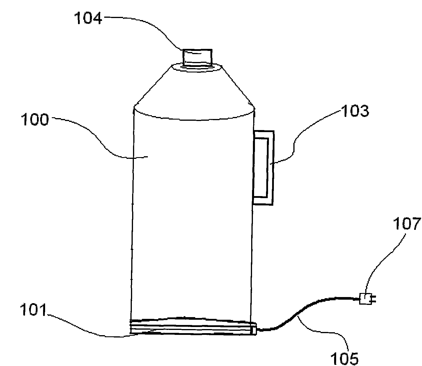 Electric heating bottle with thermal insulation layer