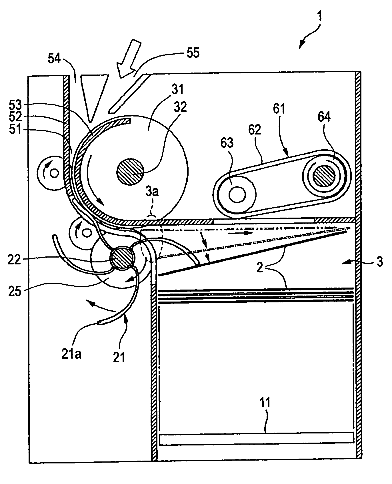 Paper gathering and feeding method and device therefor, and rotation member