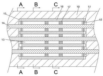 A flame-retardant wiring plastic pipe for preventing circuit short circuit from igniting