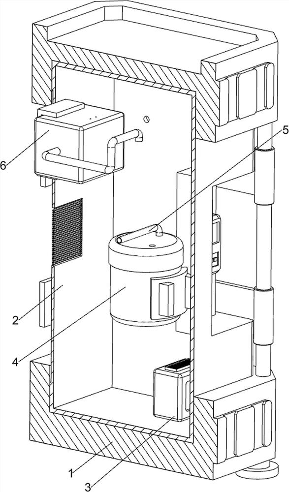 Natural gas liquefaction treatment device adopting composite refrigeration liquefaction