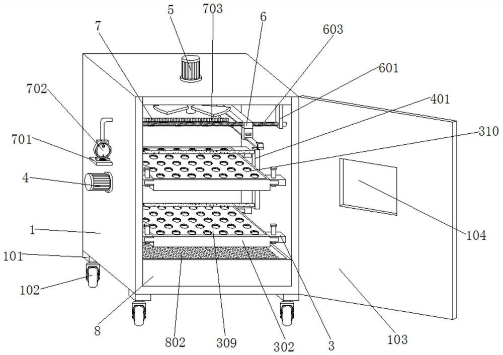 Edible mushroom cultivation heating device with rotating function