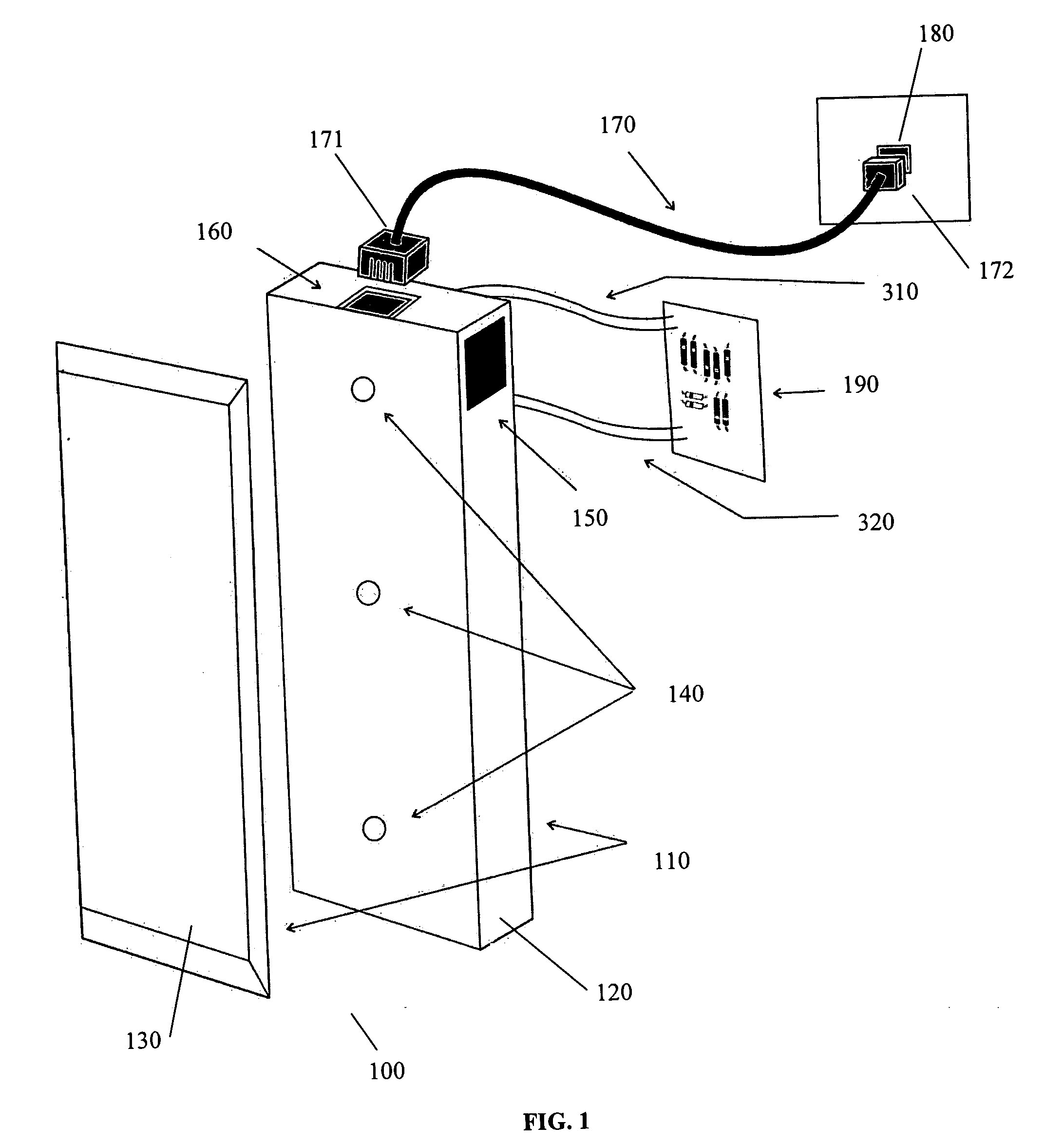 Telephone line powered lamp