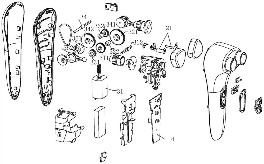 Variable speed driving device and electronic lifting beauty instrument