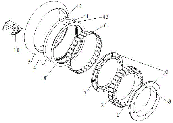 Hub-less wheel for baby carriage