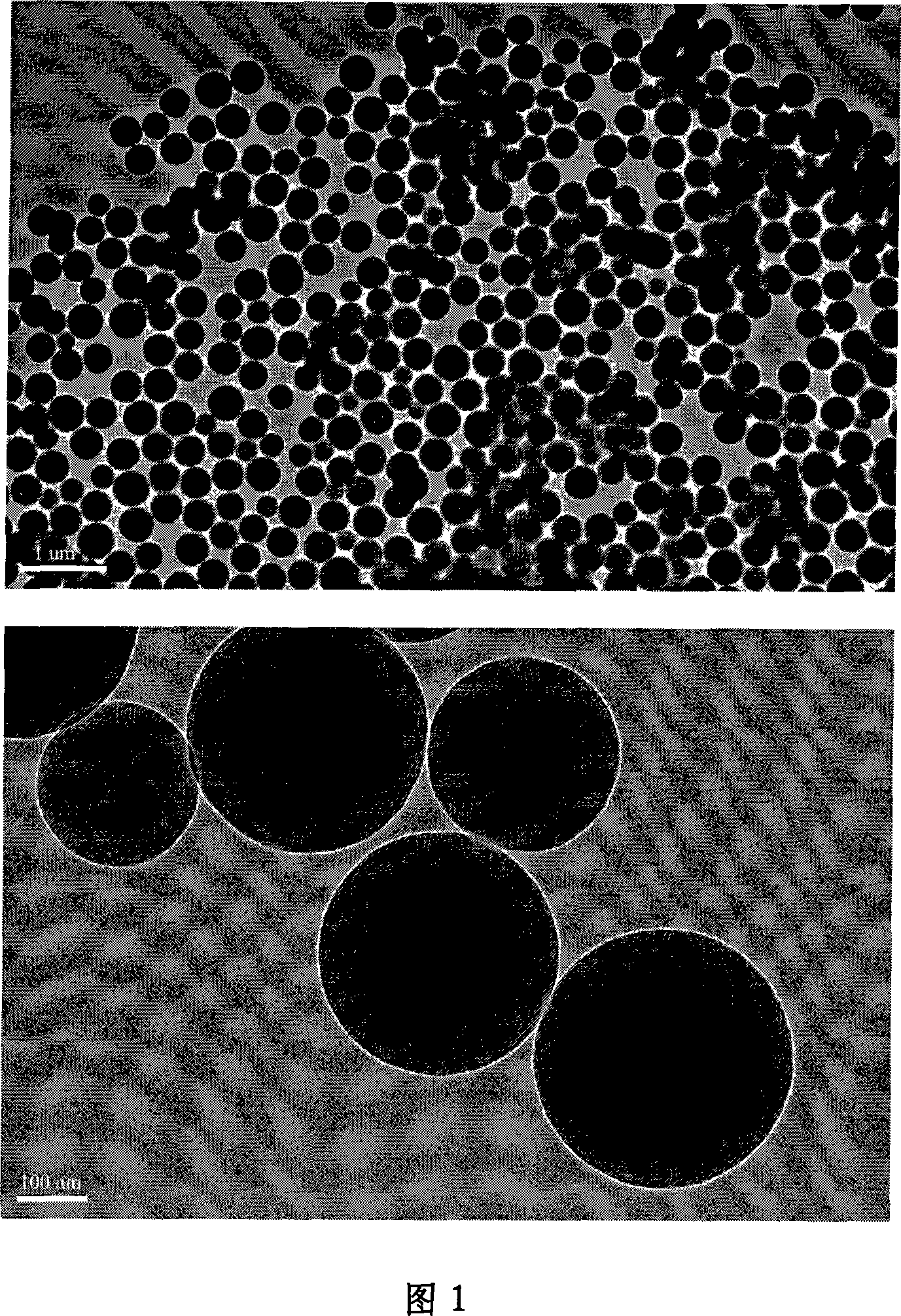 Nanometer hybridized phosphor in core-shell structure and its prepn process