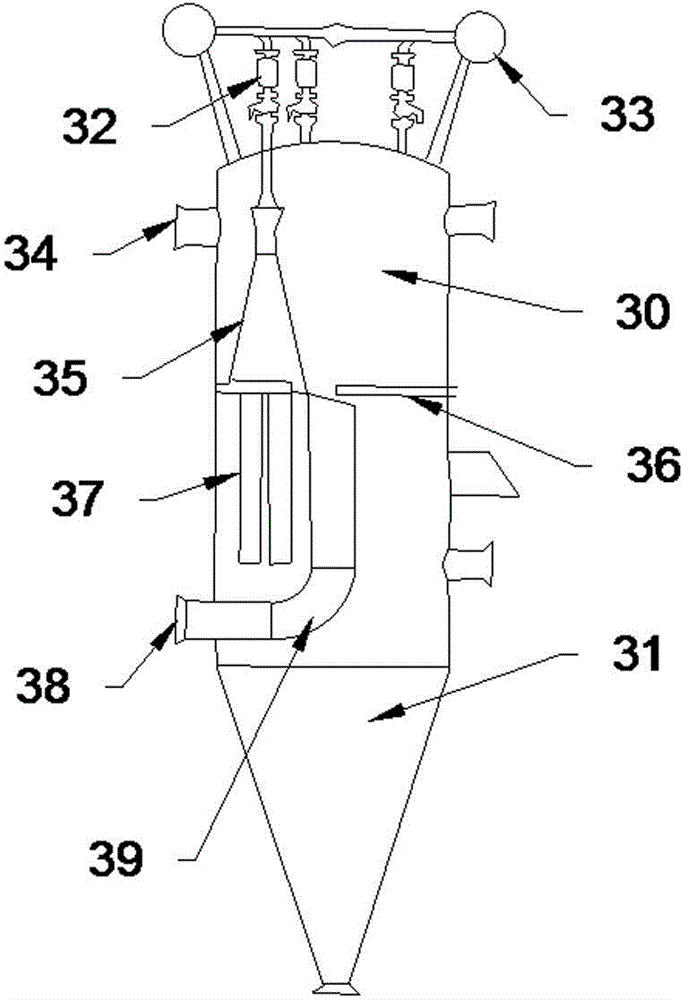 Flue gas treatment device for domestic refuse incineration