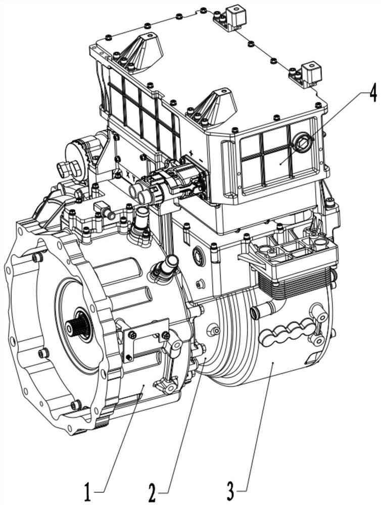 Three-phase sealing structure of oil-cooled motor