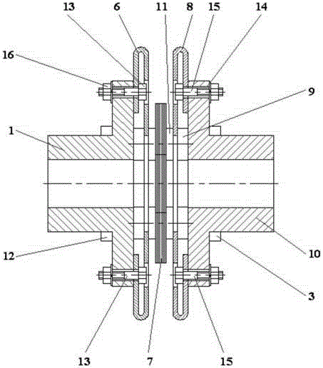 Axial elastic-limited diaphragm coupling