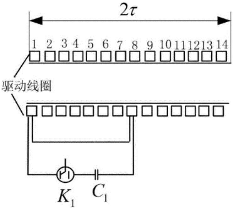 7-phase multistage linear induced electromagnetic propeller