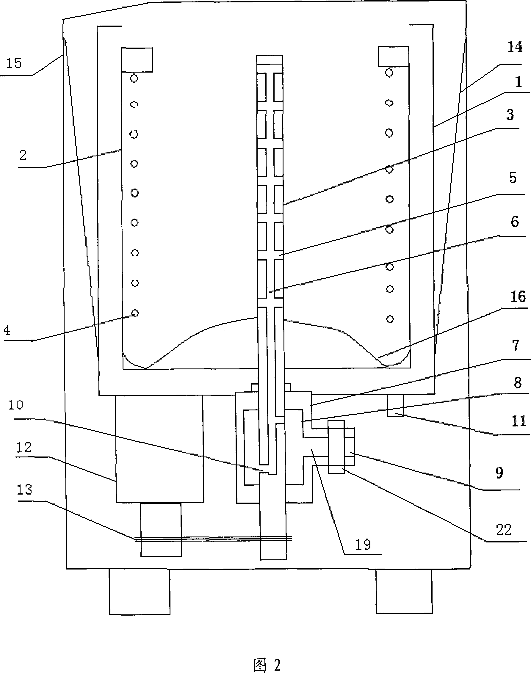 Central pipe throwing-rinsing washing method and washing machine manufactured by the same