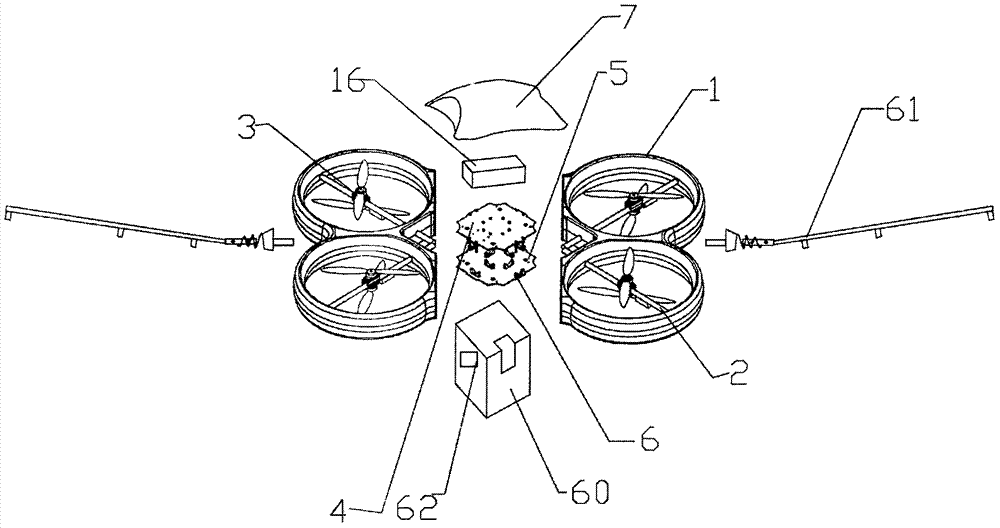 Multi-impeller plant protection drone with full-protection shells