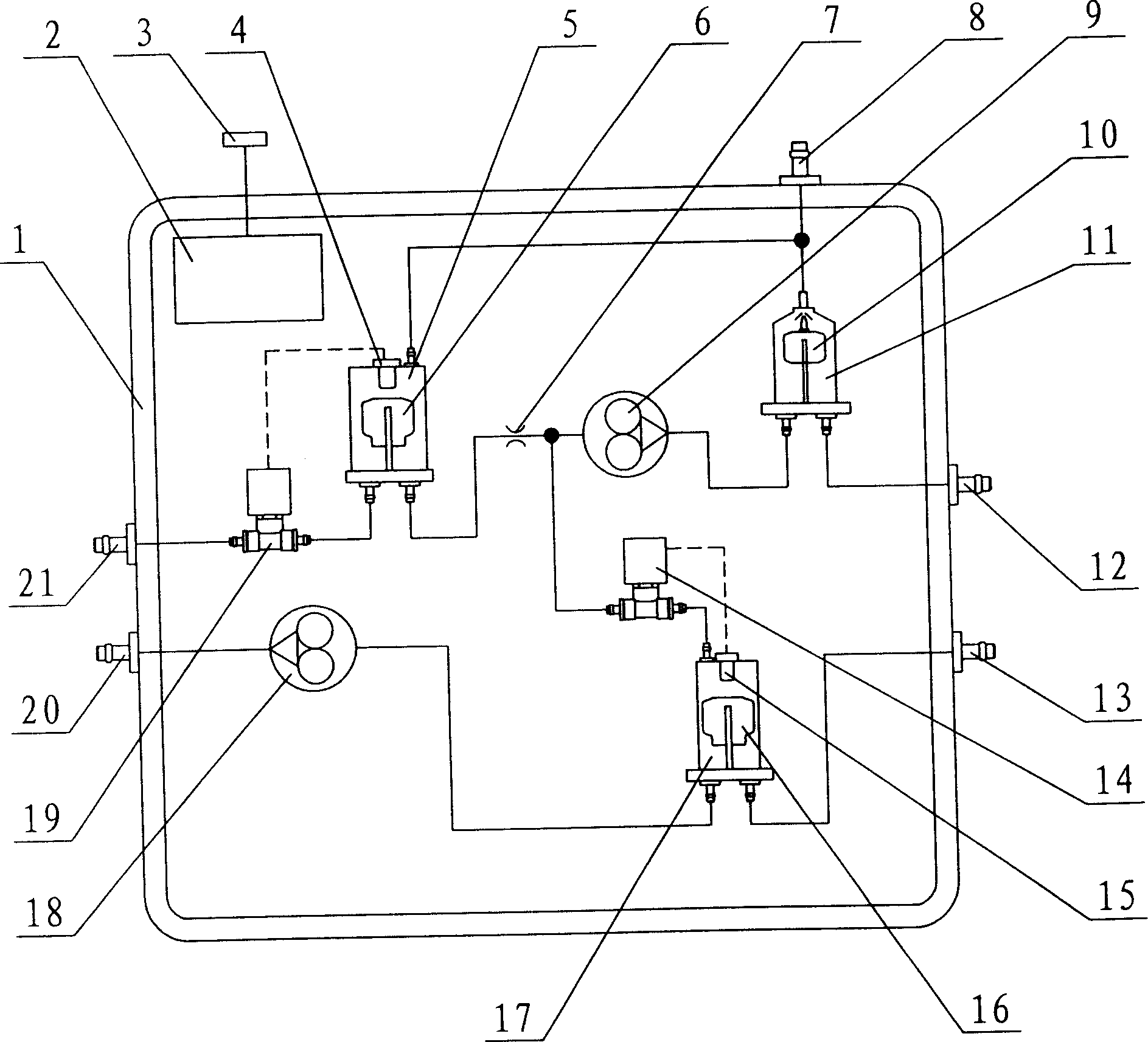 De-airing device for purifying blood