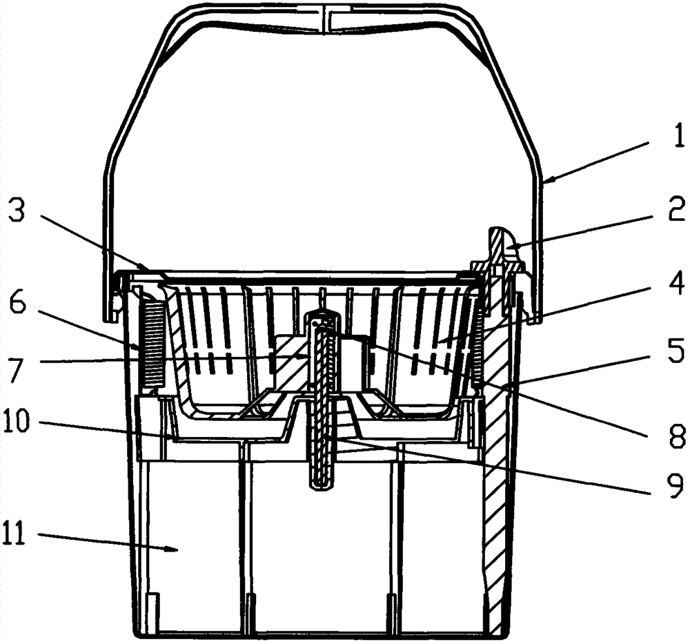 Rotary mop bucket