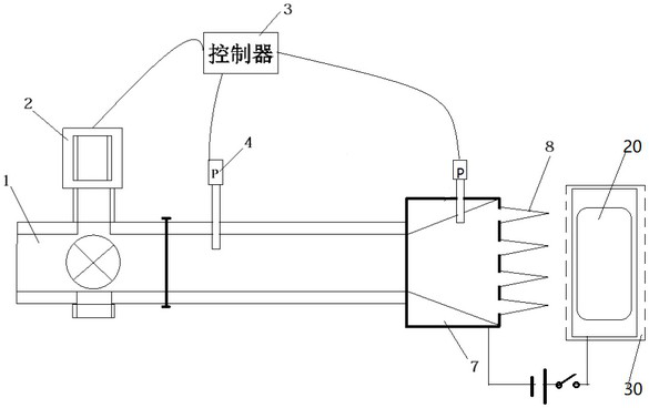 Corrosive liquid corrosion system of chip burr etching machine