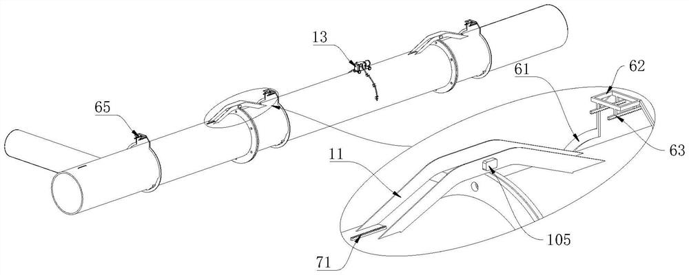 Gas leakage detection device for natural gas pipeline transportation