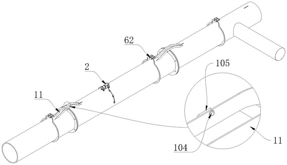 Gas leakage detection device for natural gas pipeline transportation